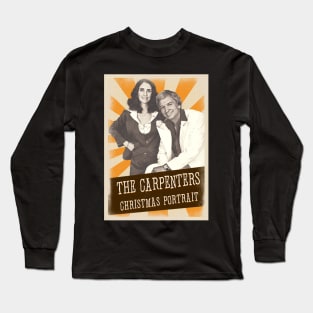 Vintage Aesthetic The Carpenters Christmas Portrait Long Sleeve T-Shirt